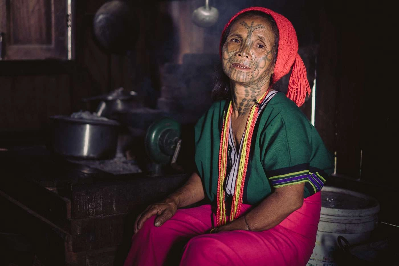 myanmar photo tours - chin state - photo of tribeswoman