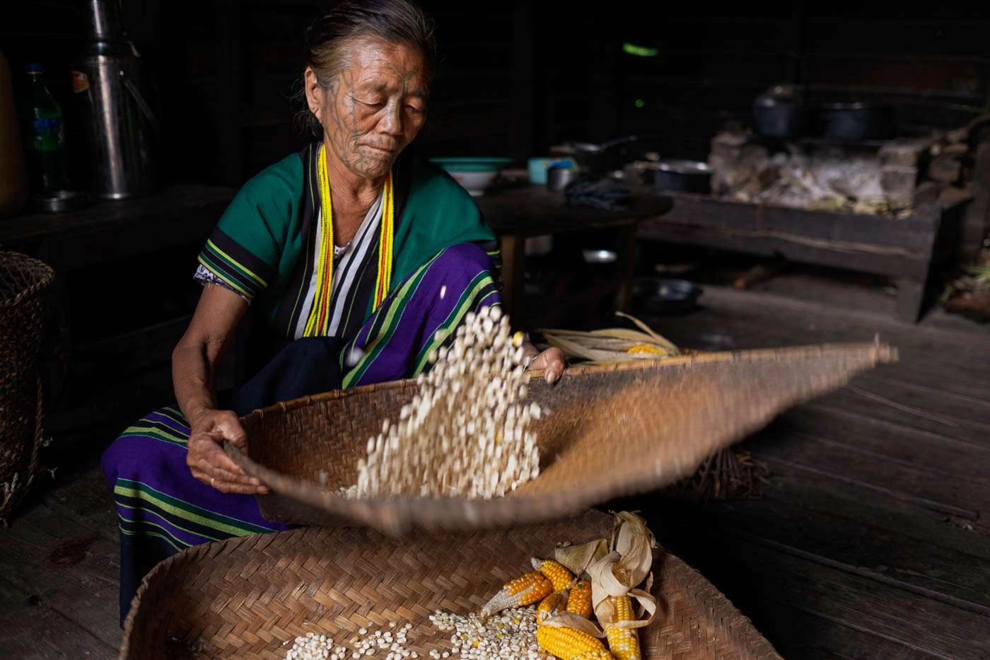 myanmar photo tours - chin state - photo of tribeswoman