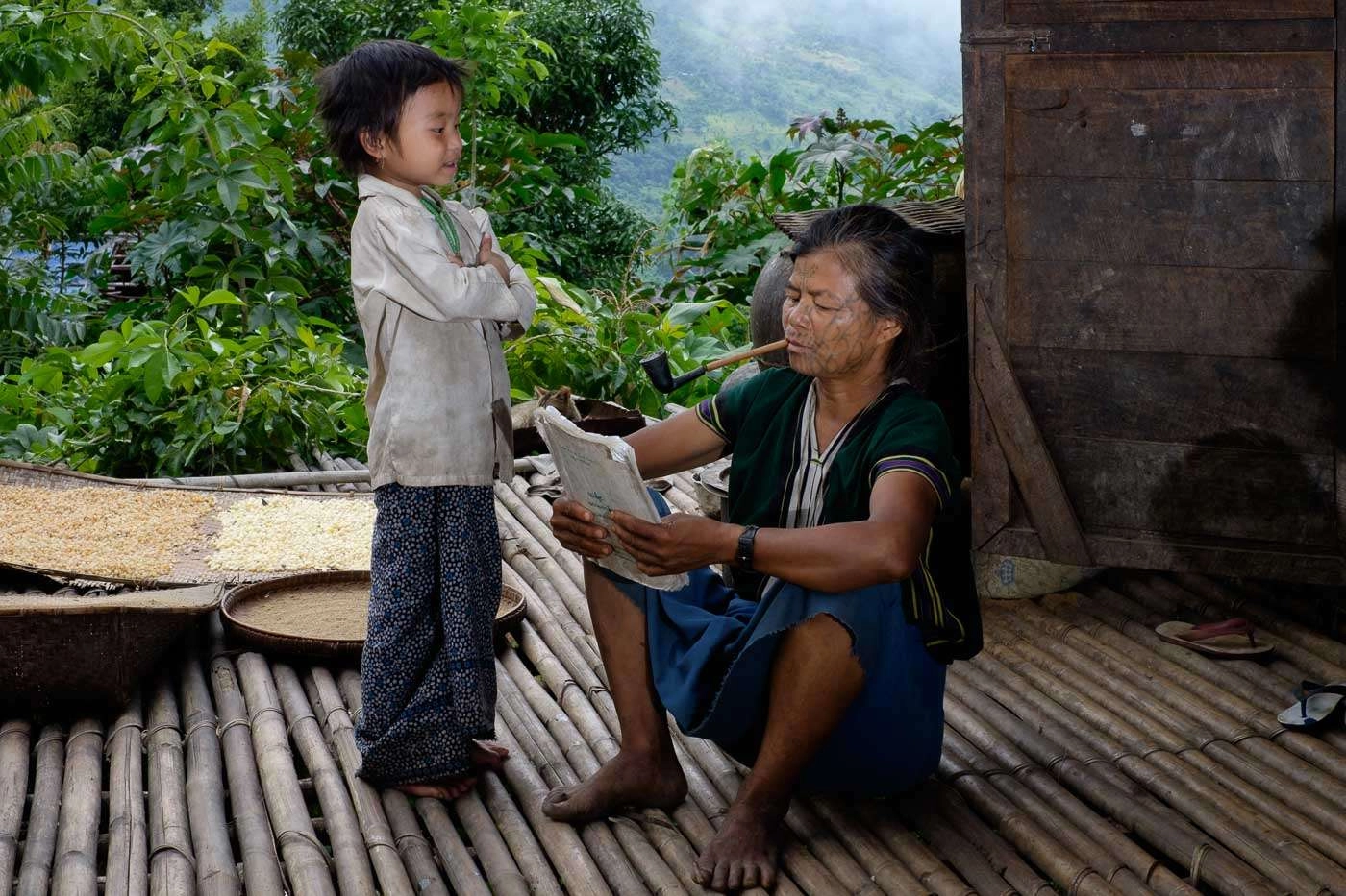 myanmar photo tours - chin state - photo of tribeswoman